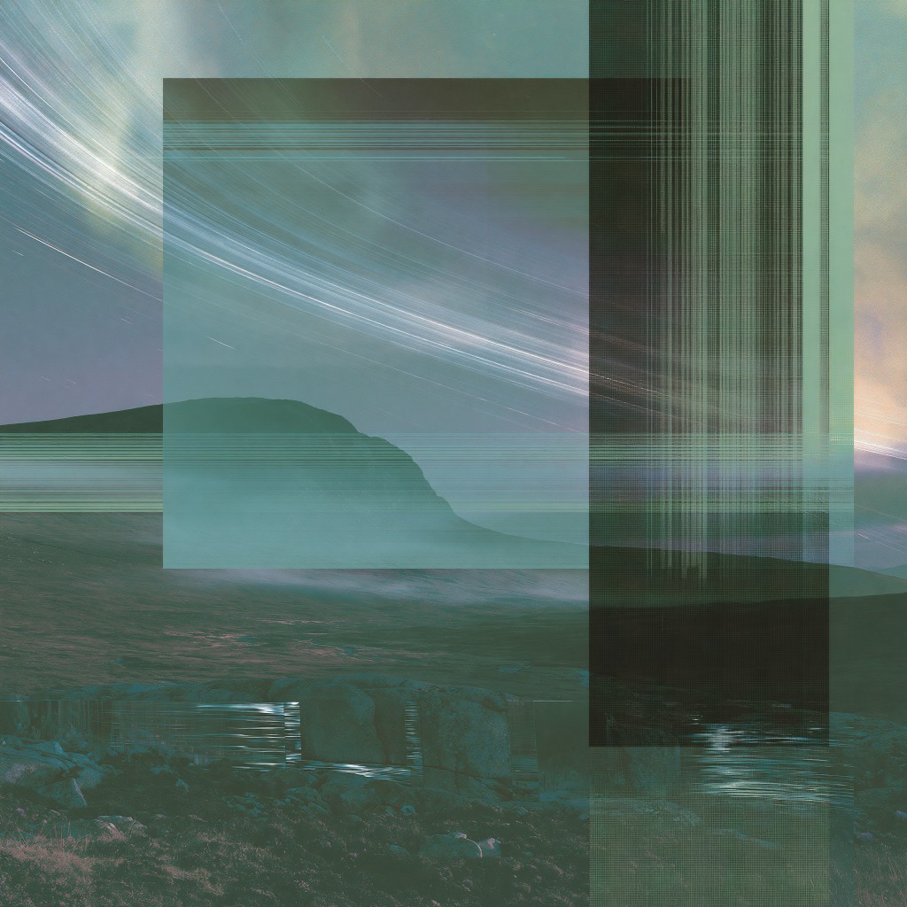 A Highland landscape overlaid with translucent digital panels
